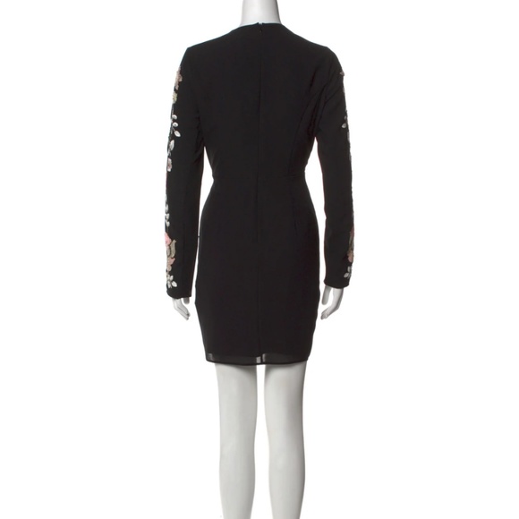 Needle & Thread Floral Embellished Beaded Long Sleeve Black Dress | 2 - Picture 6 of 14